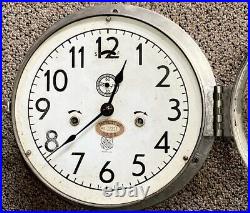 Large Ashcroft Ships Clock US Engineering Dept (Army) c. 1920's Not Running