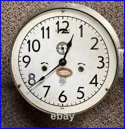 Large Ashcroft Ships Clock US Engineering Dept (Army) c. 1920's Not Running