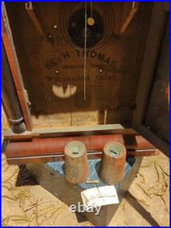 Late 19th Century Pendulum Clock, Seth Thomas Ogee Case