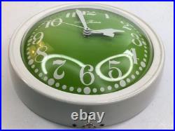 MCM MCM Vintage Seth Thomas Green Face Breeze Metal Kitchen Clock FREE SHIP (L8)