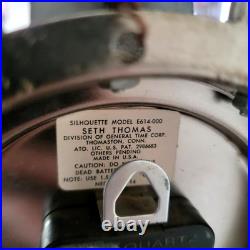 MCM Starburst Clock 1969 Seth Thomas 24 Model E614 Label RARE! Working