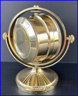 Mid Century Brass Nautical Style Desk Mantel Ship Clock Seth Thomas Works