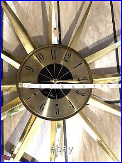 Mid Century Modern 24 Seth Thomas Starburst Sunburst Wall Clock