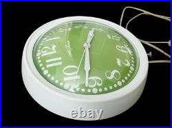 Mid Century Modern Vintage Seth Thomas Green Face Metal Kitchen Clock MCM Mid Century Modern Vintage Seth Thomas Green Face Metal Kitchen Clock MCM