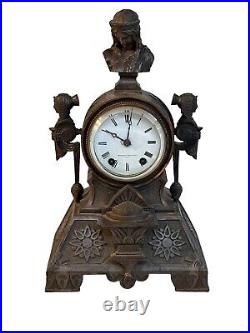 Mitchell & Vance New York Victorian Egyptian revival mantle clock Seth Thomas Mitchell & Vance New York Victorian Egyptian revival mantle clock Seth Thomas