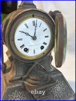 Mitchell & Vance New York Victorian Egyptian revival mantle clock Seth Thomas Mitchell & Vance New York Victorian Egyptian revival mantle clock Seth Thomas