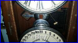 Nicest Antique Seth Thomas Southern Calendar Clock Fashion #4 Original Runs LOOK