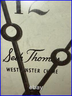 Old Seth Thomas Woodbury 8 Day Mantel Clock Germany withA401 Series Chimes