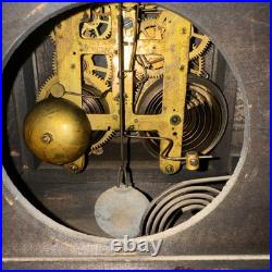 Parts Antique Seth Thomas Wood Mantle Clock 2 Pillar One Is Missing