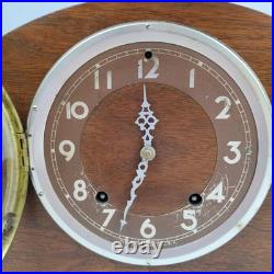 Plymouth Mantle 8 Day Tambour Clock By Seth Thomas withKey & Pendulum 1930s Works