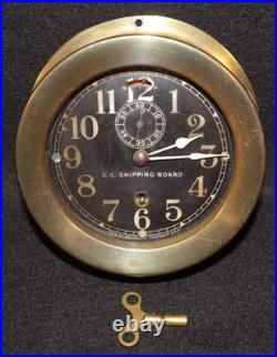 Pre-WWII US Merchant Marines Ship's Clock'U. S. SHIPPING BOARD' Seth Thomas USA
