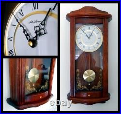 Pristine Seth Thomas Westminster/Ava Maria Quartz Pendulum Mahogany Wall Clock