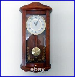 Pristine Seth Thomas Westminster/Ava Maria Quartz Pendulum Mahogany Wall Clock