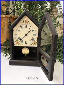 RARE 1930 s Seth Thomas Sharon Steeple Mantle Clock 14 1/2 Tall TESTED WORKS