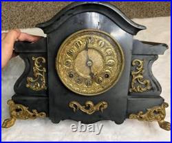 RARE ANTIQUE SETH THOMAS 1880's 1890's ADAMANTINE MANTLE CLOCK