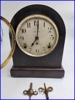 RARE ANTIQUE SETH THOMAS MAHOGANY WOOD BEEHIVE PARLOR MANTLE 89 8 Day Clock