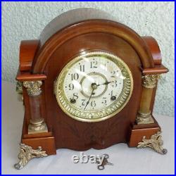 RARE ANTIQUE SETH THOMAS MODEL TYNE MANTEL CLOCK C/1904 8 DAY WithKEY WORKS