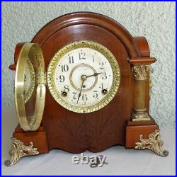 RARE ANTIQUE SETH THOMAS MODEL TYNE MANTEL CLOCK C/1904 8 DAY WithKEY WORKS