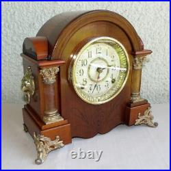 RARE ANTIQUE SETH THOMAS MODEL TYNE MANTEL CLOCK C/1904 8 DAY WithKEY WORKS