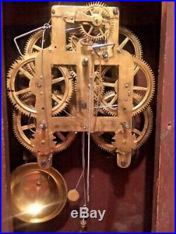 RARE ANTIQUE SETH THOMAS SOUTHERN CLOCK Co. DOUBLE DIAL CALENDAR CLOCK 1875