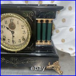 RARE SETH THOMAS Automatic 8 DAY LONG ALARM ADAMANTINE MANTLE CLOCK Year 1906