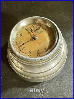 RARE antique Seth Thomas Advertising Clock PAPERWEIGHT Church Candles NY Ship