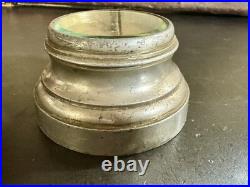 RARE antique Seth Thomas Advertising Clock PAPERWEIGHT Church Candles NY Ship