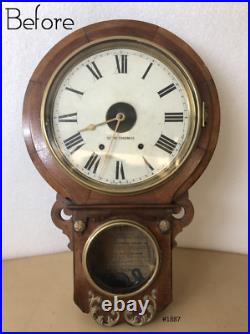 RESTORED Original Antique Seth Thomas Chime RIO Wall Clock #1887