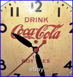 Rare Antique Original Coca Cola Seth Thomas advertising Clock Sign Nice