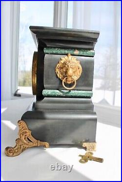 Rare Antique SETH THOMAS ADAMANTINE MANTLE CLOCK 1904 Ruby WORKS GREAT