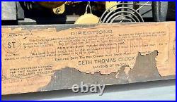 Rare Antique SETH THOMAS ADAMANTINE MANTLE CLOCK 1904 Ruby WORKS GREAT