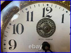 Rare Antique Seth Thomas 6 Full Column 8 Day Alarm Mantle Clock Watch 295H