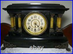 Rare Antique Seth Thomas 8-Day Chime Adamantine Six Full Pillared Mantel Clock