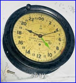 Rare Antique Seth Thomas Air Force Us Military Ship Clock Wall