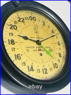 Rare Antique Seth Thomas Air Force Us Military Ship Clock Wall