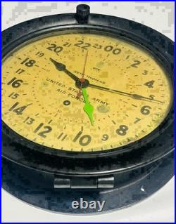 Rare Antique Seth Thomas Air Force Us Military Ship Clock Wall