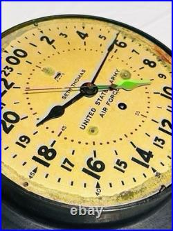 Rare Antique Seth Thomas Air Force Us Military Ship Clock Wall