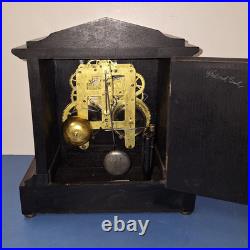 Rare Antique Seth Thomas Berkley Mahogany Mantel Clock Porcelain Face Working