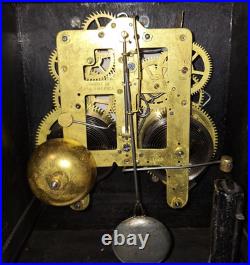 Rare Antique Seth Thomas Berkley Mahogany Mantel Clock Porcelain Face Working