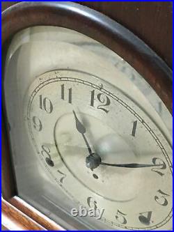 Rare Antique Seth Thomas Cathedral Arch Mantle Clock With Silvered Dial