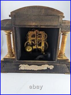 Rare Antique Seth Thomas Faux Marble Mantle Mantel Clock. For parts or repair