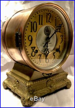 Rare Antique Seth Thomas Grand Automatic 8 Day Long Alarm Clock