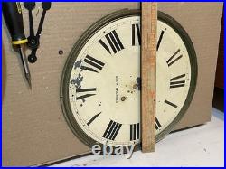 Rare Antique Seth Thomas Office No. 4 Large 14 Dial Gallery Clock To Restore