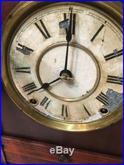 Rare Antique Seth Thomas Parlor Clock City Series Drop Front Drawer Unusual