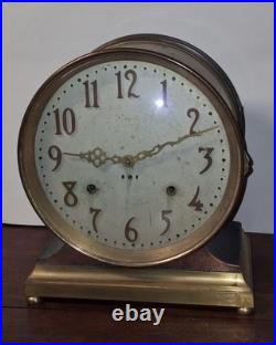 Rare Antique Seth Thomas Solar Bronze Desk / Mantel Clock Working 8 Day c. 1905