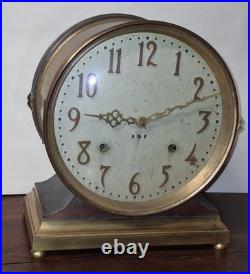 Rare Antique Seth Thomas Solar Bronze Desk / Mantel Clock Working 8 Day c. 1905