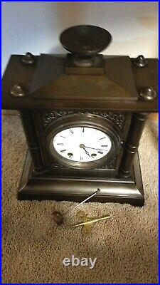 Rare Antique Seth Thomas & Sons Tucker Bronze Mantel Clock Circa 1872