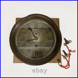 Rare Antique Seth Thomas U. S. Shipping Board Ship Clock Manual Winding Wall