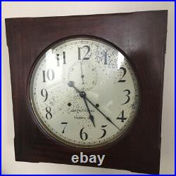 Rare SETH THOMAS Hudson 30 Day Wall Clock Running