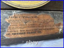 Rare Vintage Seth Thomas Adamantine Mantle Clock With Ornate Brass Has Key